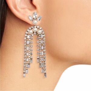 Stella & Dot Crystal Waterfall Statement Earrings